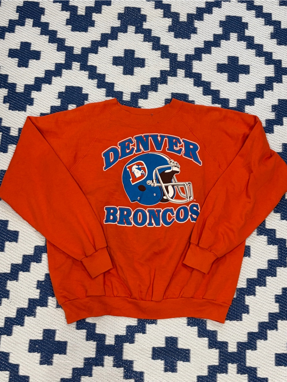 Vintage 80s Denver Broncos Sweatshirt Orange